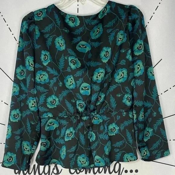 J.Crew Floral Peplum Peasant Cottage Core Top - Picture 5 of 6